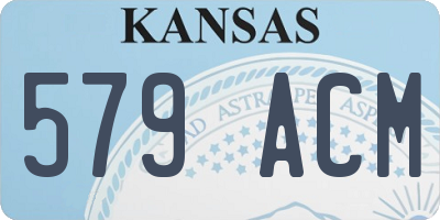 KS license plate 579ACM