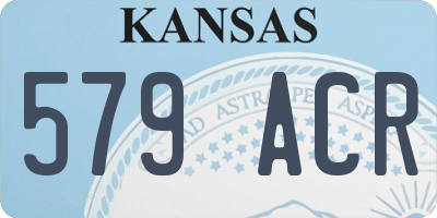 KS license plate 579ACR