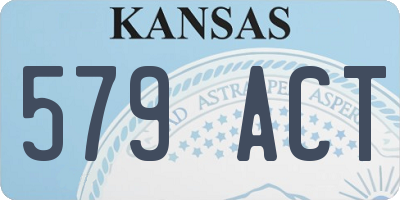 KS license plate 579ACT