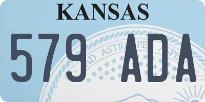 KS license plate 579ADA