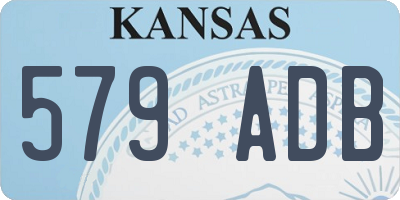 KS license plate 579ADB