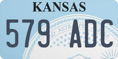 KS license plate 579ADC