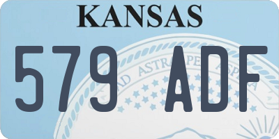 KS license plate 579ADF