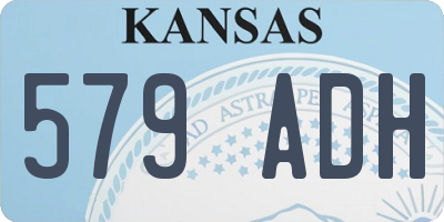 KS license plate 579ADH