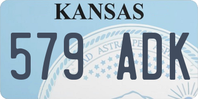 KS license plate 579ADK