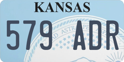 KS license plate 579ADR