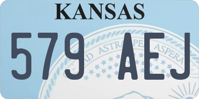 KS license plate 579AEJ