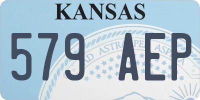 KS license plate 579AEP