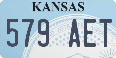 KS license plate 579AET