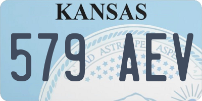 KS license plate 579AEV