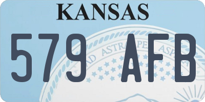 KS license plate 579AFB