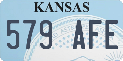 KS license plate 579AFE