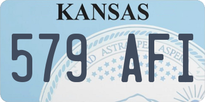 KS license plate 579AFI