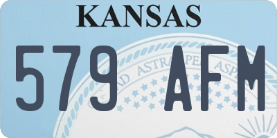 KS license plate 579AFM