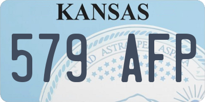 KS license plate 579AFP