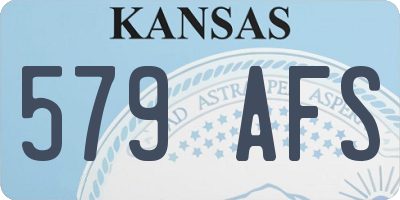KS license plate 579AFS