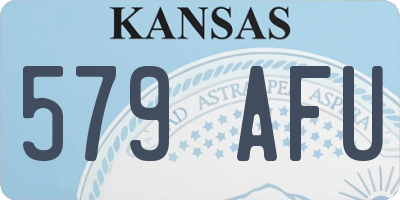 KS license plate 579AFU