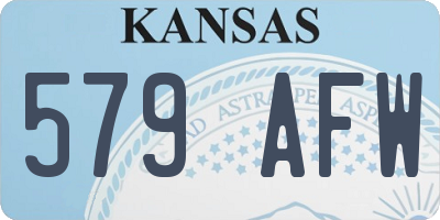 KS license plate 579AFW