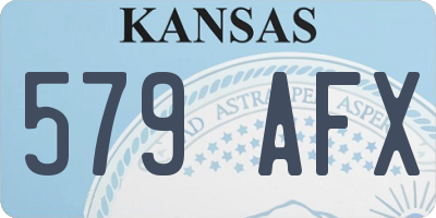 KS license plate 579AFX