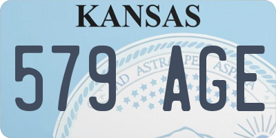 KS license plate 579AGE