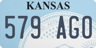 KS license plate 579AGO