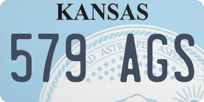 KS license plate 579AGS