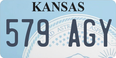 KS license plate 579AGY