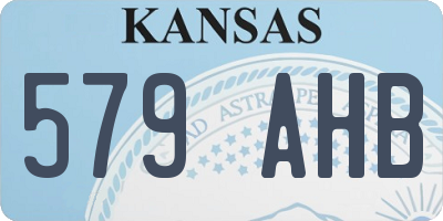 KS license plate 579AHB