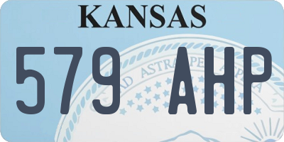 KS license plate 579AHP