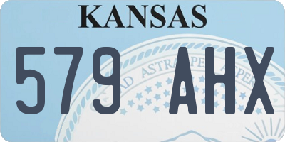 KS license plate 579AHX