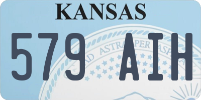 KS license plate 579AIH