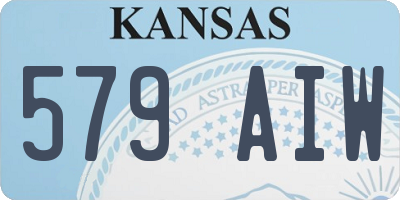 KS license plate 579AIW