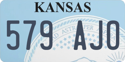 KS license plate 579AJO
