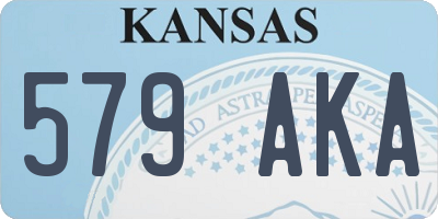 KS license plate 579AKA