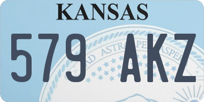 KS license plate 579AKZ