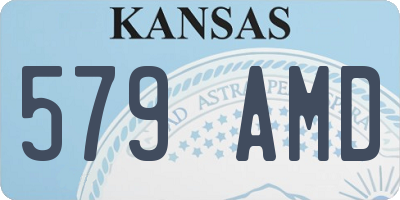 KS license plate 579AMD