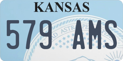 KS license plate 579AMS
