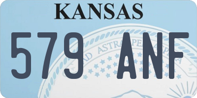 KS license plate 579ANF