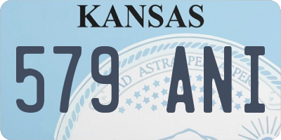 KS license plate 579ANI