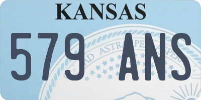 KS license plate 579ANS