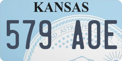 KS license plate 579AOE