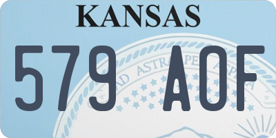 KS license plate 579AOF