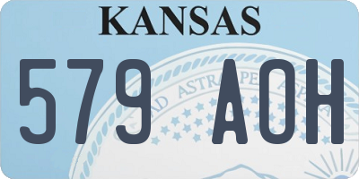 KS license plate 579AOH