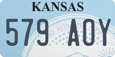 KS license plate 579AOY