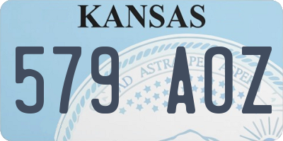 KS license plate 579AOZ
