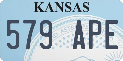 KS license plate 579APE