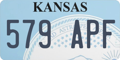 KS license plate 579APF