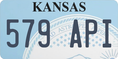 KS license plate 579API