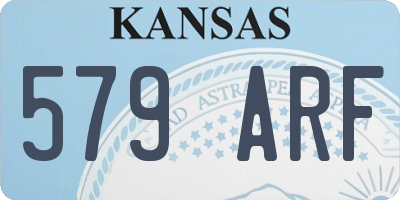 KS license plate 579ARF