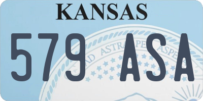 KS license plate 579ASA
